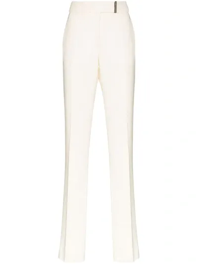 Tom Ford Slim Leg Trousers In White