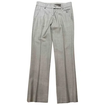 Pre-owned Brunello Cucinelli Wool Straight Pants In Grey