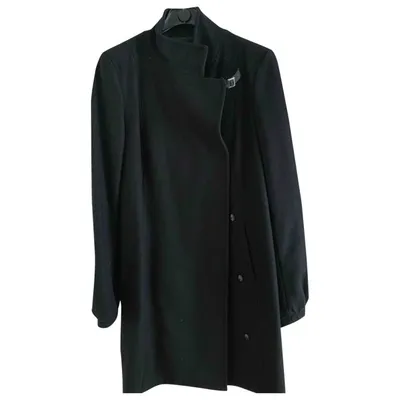 Pre-owned Patrizia Pepe Wool Coat In Black