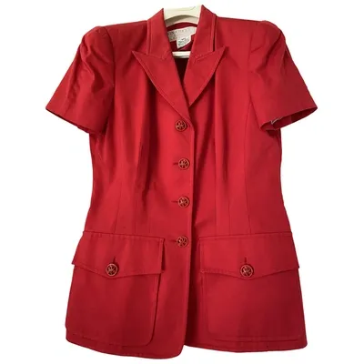 Pre-owned Nina Ricci Red Cotton Jacket