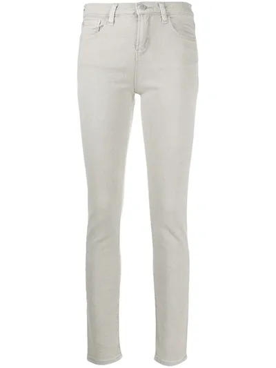 Emporio Armani High-waist Skinny Jeans In Neutrals