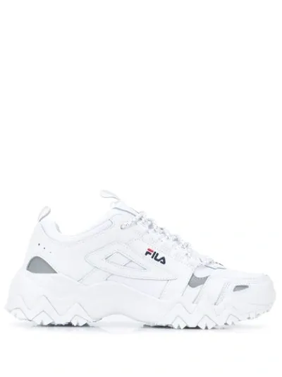 Fila Panelled Chunky Sole Sneakers In White