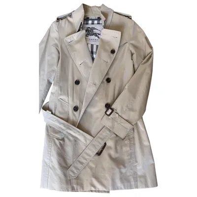 Pre-owned Burberry Trench Coat In Beige