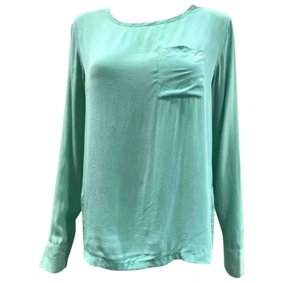 Pre-owned Equipment Silk Blouse In Green