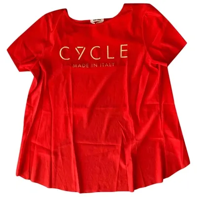 Pre-owned Cycle Silk T-shirt In Red