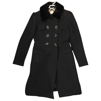 Pre-owned Blumarine Wool Coat In Black