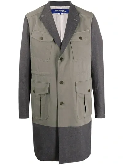 Junya Watanabe Flap Pocket Coat In Grey