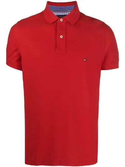 Tommy Hilfiger Hilfiger Slim Polo - Red In Rosso Chiaro