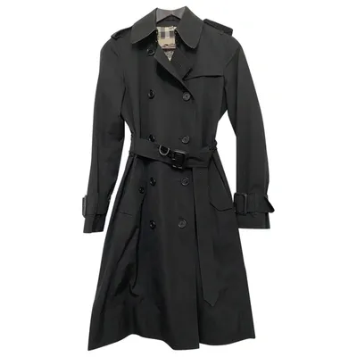 Pre-owned Burberry Trench Coat In Black