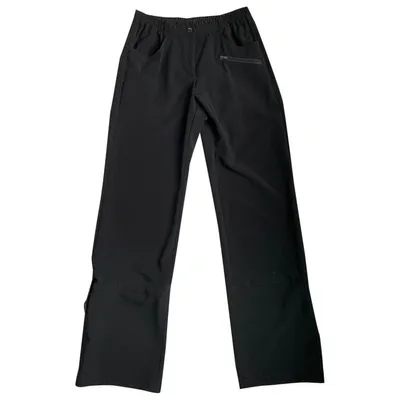 Pre-owned Armani Collezioni Straight Pants In Black