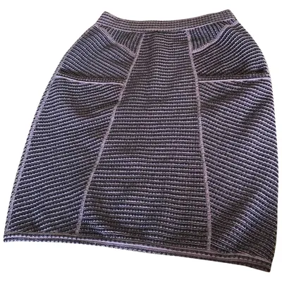 Pre-owned Missoni Wool Mini Skirt In Purple