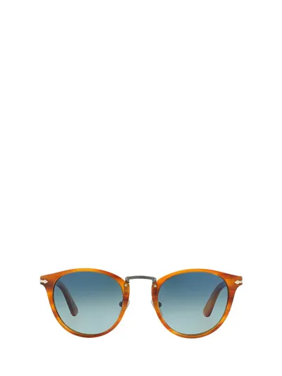 Persol Calligrapher Round Frame Sunglasses In Orange