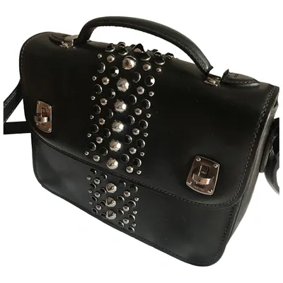 Pre-owned Miu Miu Leather Clutch Bag In Black