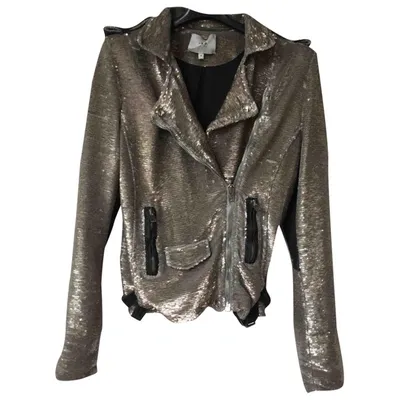 Pre-owned Iro Glitter Jacket In Silver