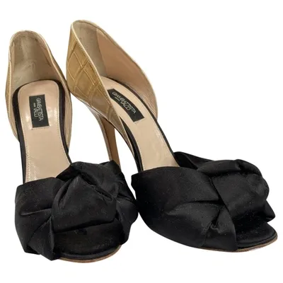 Pre-owned Giambattista Valli Leather Heels In Black