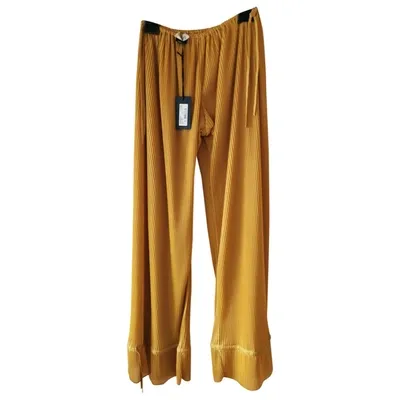 Pre-owned Mulberry Large Pants In Yellow