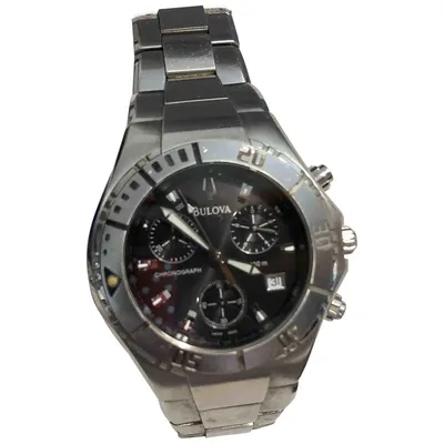 Pre-owned Bulova Watch In Silver