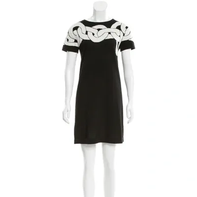 Pre-owned Diane Von Furstenberg Wool Dress In Black