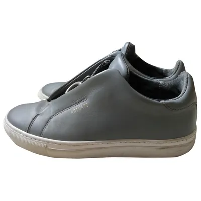 Pre-owned Axel Arigato Leather Trainers In Grey