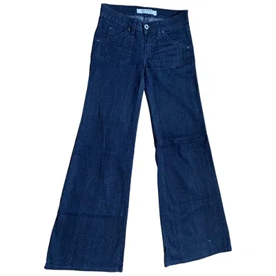 Pre-owned Hudson Straight Jeans In Blue