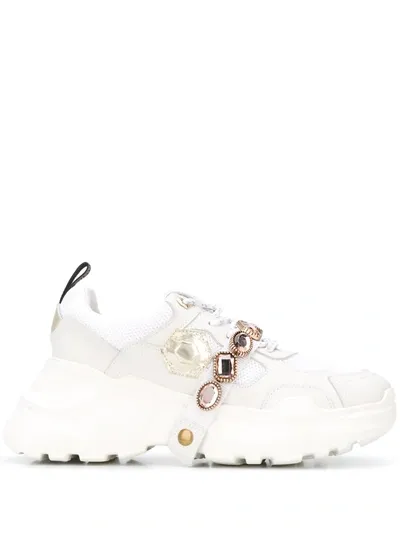 Moa Master Of Arts Crystal-strap Low-top Sneakers In White