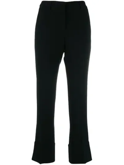 Alberto Biani High-waisted Straight Leg Trousers In Black