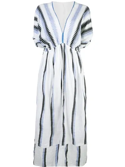 Lemlem Aster Striped Dress In Blue