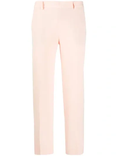 Alberto Biani Mid-rise Cropped Trousers In Pink