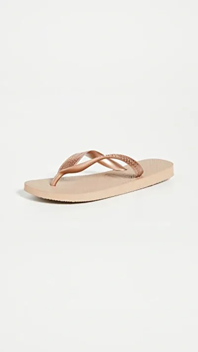 Havaianas Top Tiras Flip Flops In Rose Gold