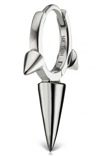 Maria Tash Triple Long Spike Clicker In White Gold