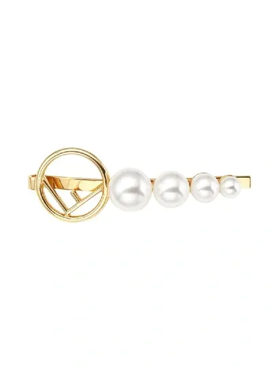 Fendi F Is  Hair Clip In Gold