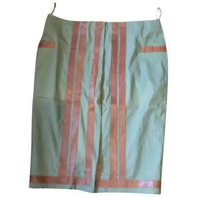 Pre-owned Dior Mid-length Skirt In Green