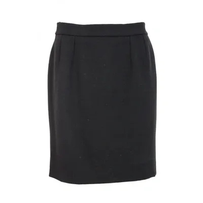 Pre-owned Dior Wool Mid-length Skirt In Black