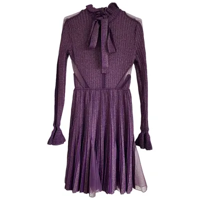 Pre-owned Elie Saab Mini Dress In Purple