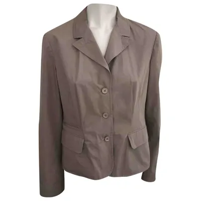 Pre-owned Miu Miu Beige Cotton Jacket