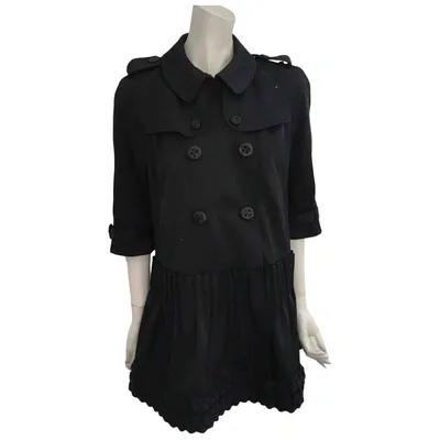 Pre-owned Pringle Of Scotland Trench Coat In Black