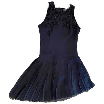 Pre-owned Harrods Silk Dress In Black