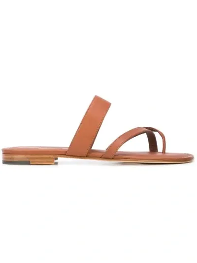 Manolo Blahnik Susa Sandals In Brown