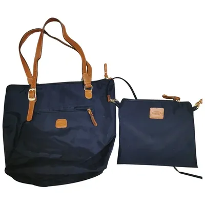 Pre-owned Bric's Leather Handbag In Blue