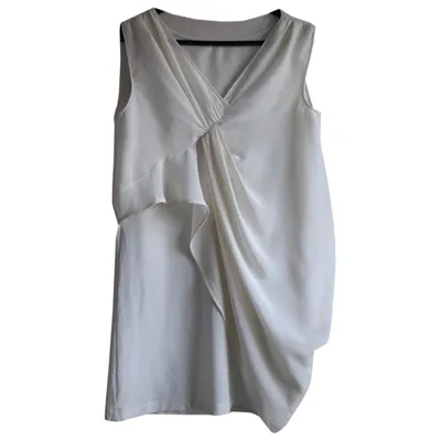 Pre-owned Max Mara Silk Tunic In Beige