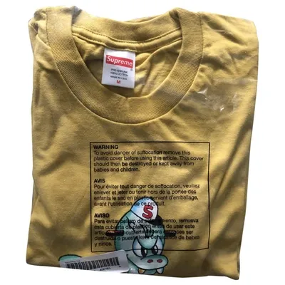 Pre-owned Supreme Yellow Cotton T-shirt