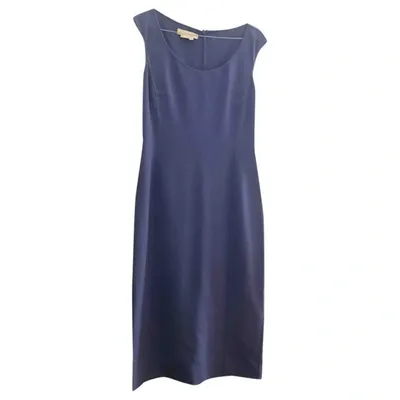 Pre-owned Michael Kors Wool Mid-length Dress In Purple