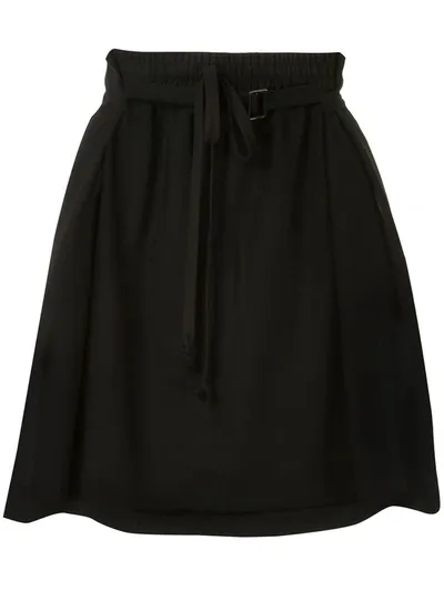 Ann Demeulemeester Drawstring-waist Short Skirt In Black