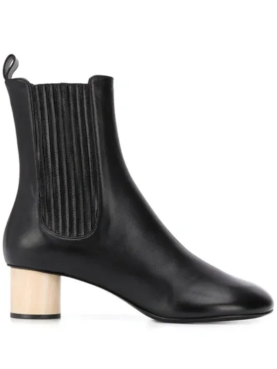 Jil Sander Black 45 Chelsea Leather Ankle Boots