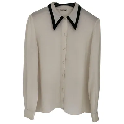 Pre-owned Miu Miu Viscose Top In Other