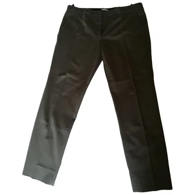 Pre-owned Miu Miu Straight Pants In Khaki