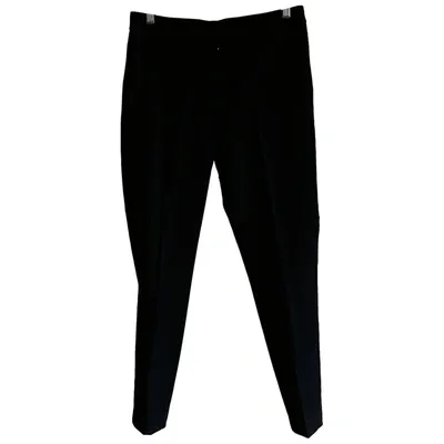 Pre-owned Dondup Wool Slim Pants In Black