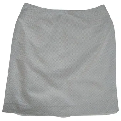 Pre-owned Cynthia Rowley Mini Skirt In White