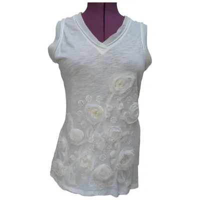 Pre-owned Cynthia Rowley White Cotton Top