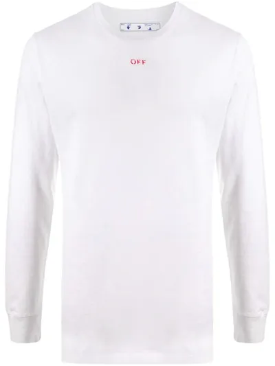 Off-white Stencil Arrows Long-sleeved T-shirt In White